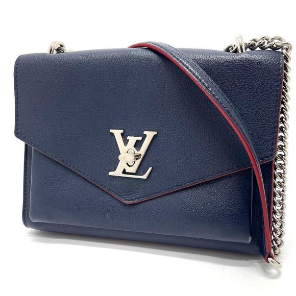 Louis Vuitton Turnlock My LockMe BB Chain Shoulder Bag Calf Marine Rouge - Picture 1 of 10
